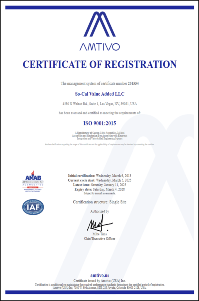 2025 ISO Certificate